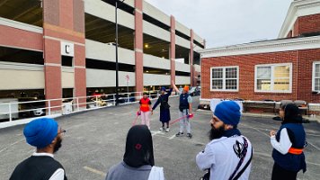 photo during Practical class of Gatka Refresher Camp 
