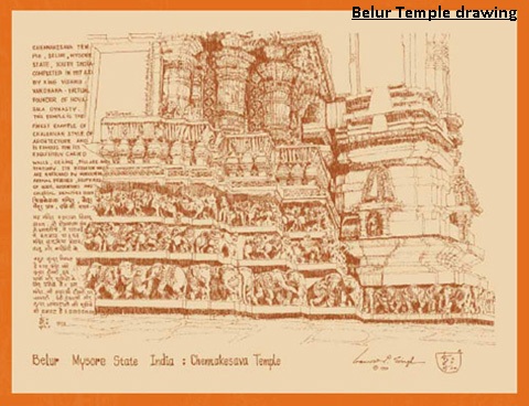Belur-Temple-drawing